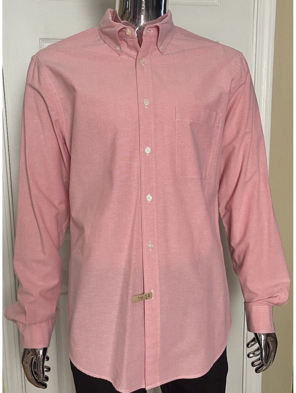 Merona Cotton Long Sleeve Button Down Pink Men’s L